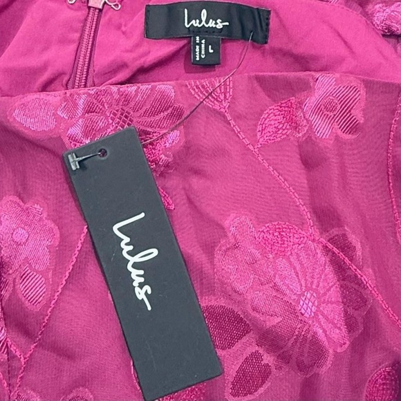 Lulus No One Prettier Dress Womens Large Purple Pink Floral Embroidered Sundress - Picture 5 of 8